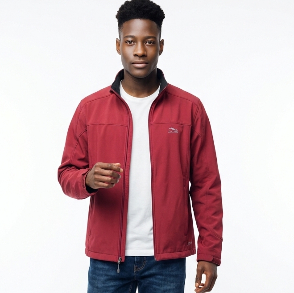 Red Zip Travel Jacket Medium